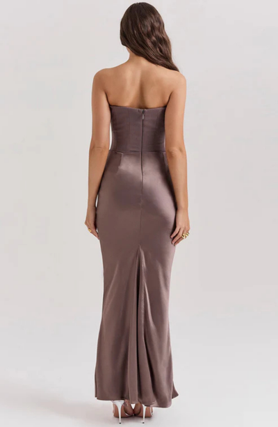 Soraya – Off-Shoulder Maxi Dress | Draped Evening Gown