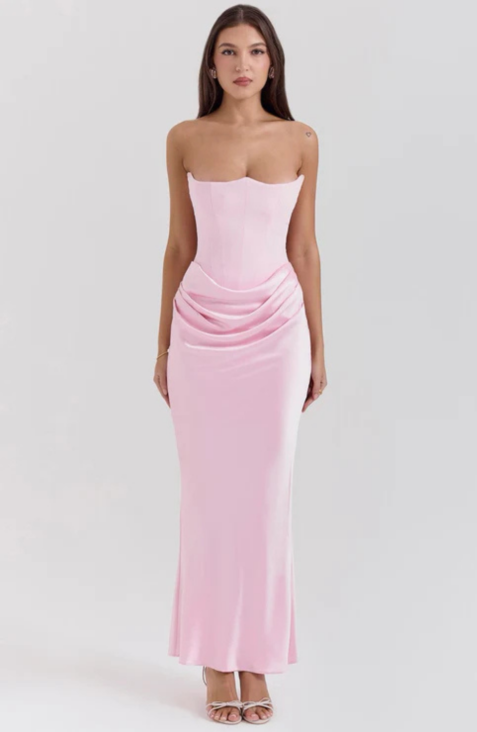 Soraya – Off-Shoulder Maxi Dress | Draped Evening Gown