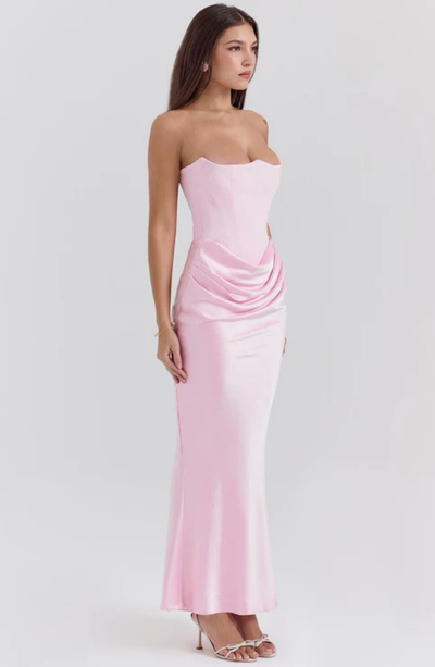 Soraya – Off-Shoulder Maxi Dress | Draped Evening Gown