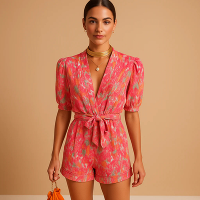 Soleina – Lightweight Belted Summer Romper