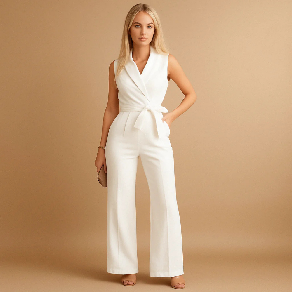 Almira – Wrap-Style Wide-Leg Jumpsuit
