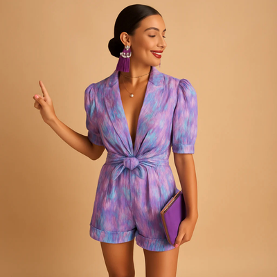 Soleina – Lightweight Belted Summer Romper