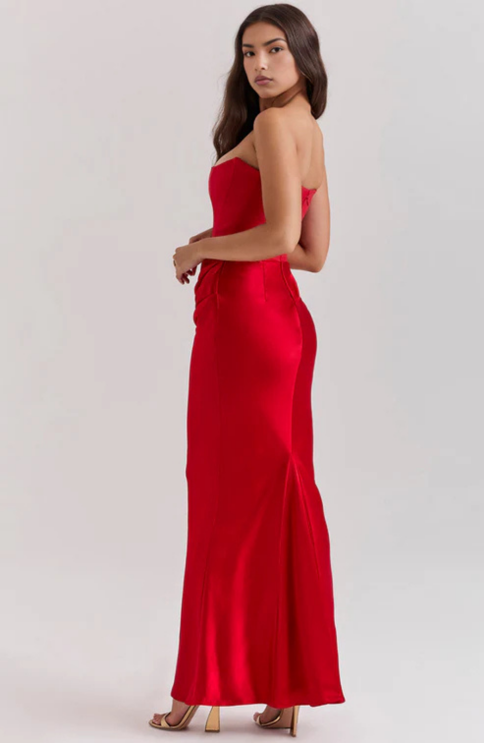 Soraya – Off-Shoulder Maxi Dress | Draped Evening Gown