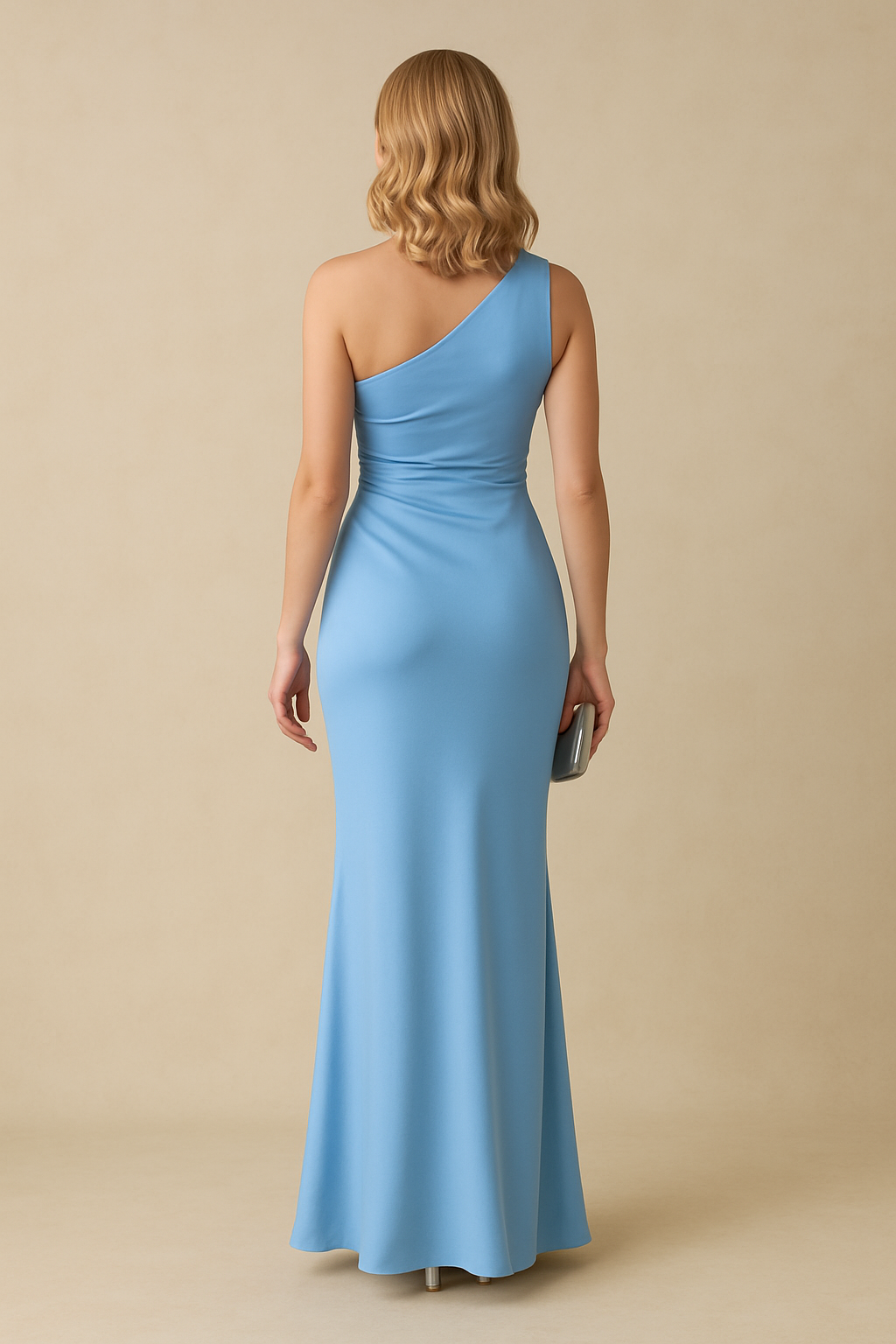 Isadora – Draped Satin One-Shoulder Maxi Dress | Elegant Formal Gown