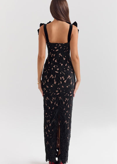 Felice - Elegant Festive Maxi Dress with Bow Strap Detail