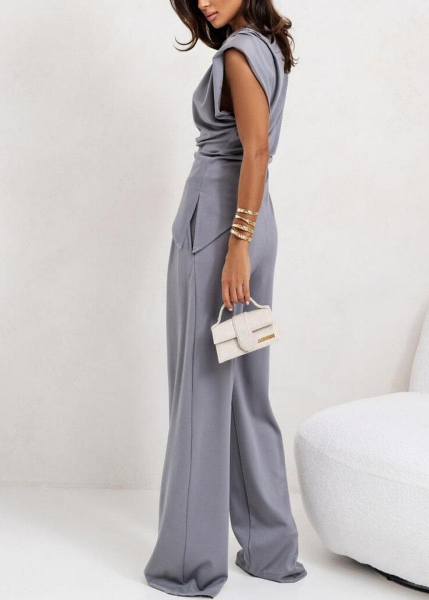 Claire - Women’s Two-Piece Sleeveless Lounge Set – Casual & Comfortable