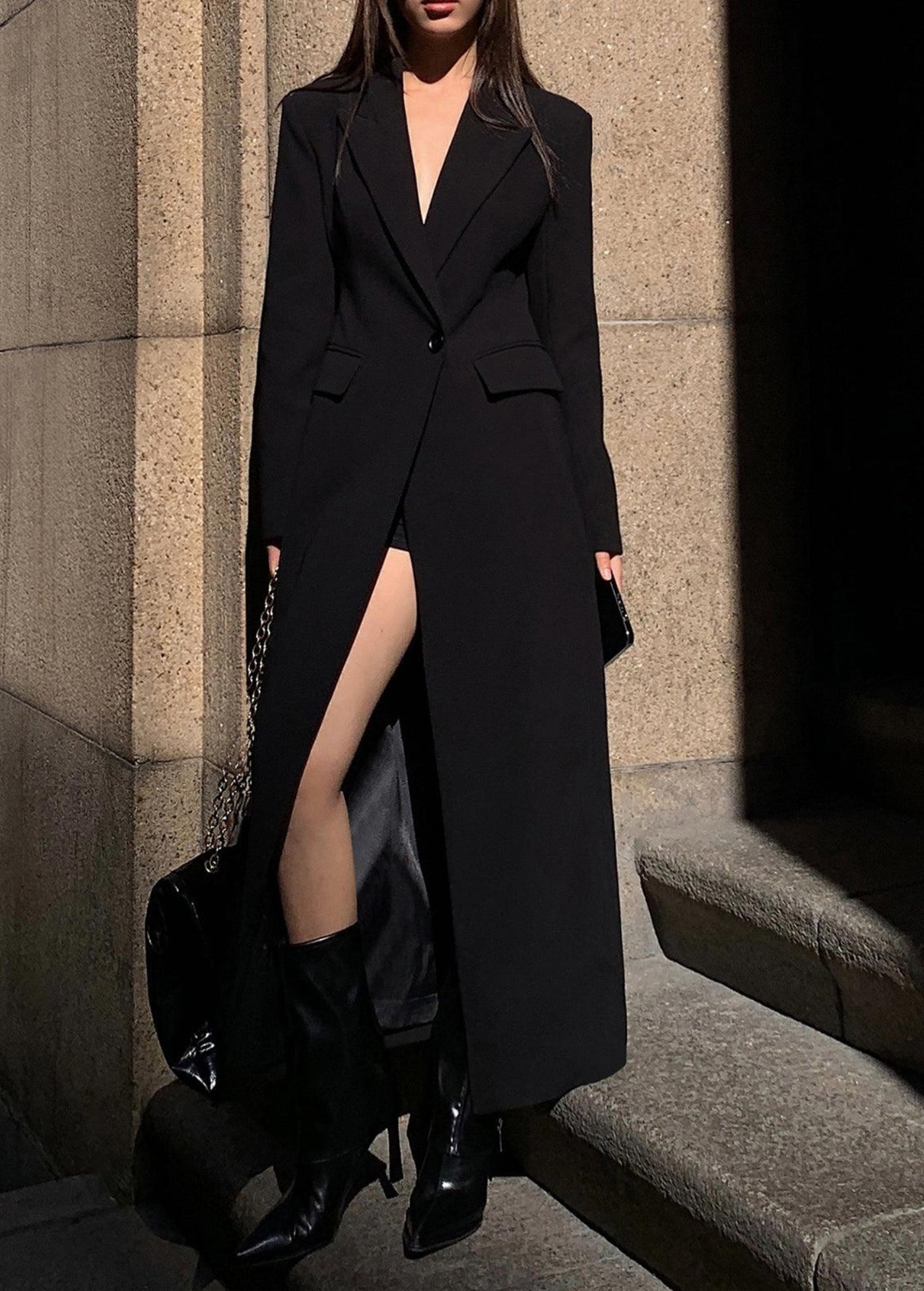 Mary - Tailored Blazer Coat with Classic Collar & Pockets